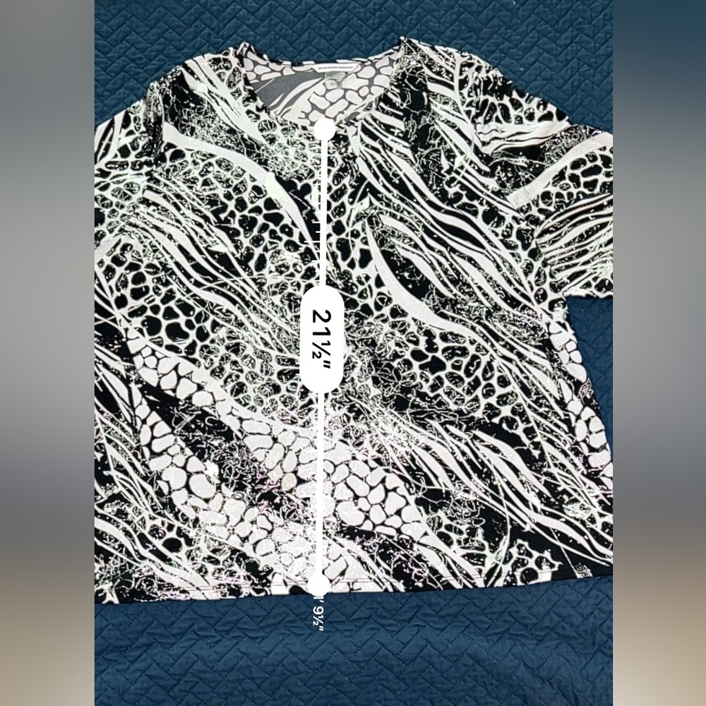 Allison Daley Animal Print 3/4 Sleeve Knit Top NWOT Size XL - Picture 9 of 9